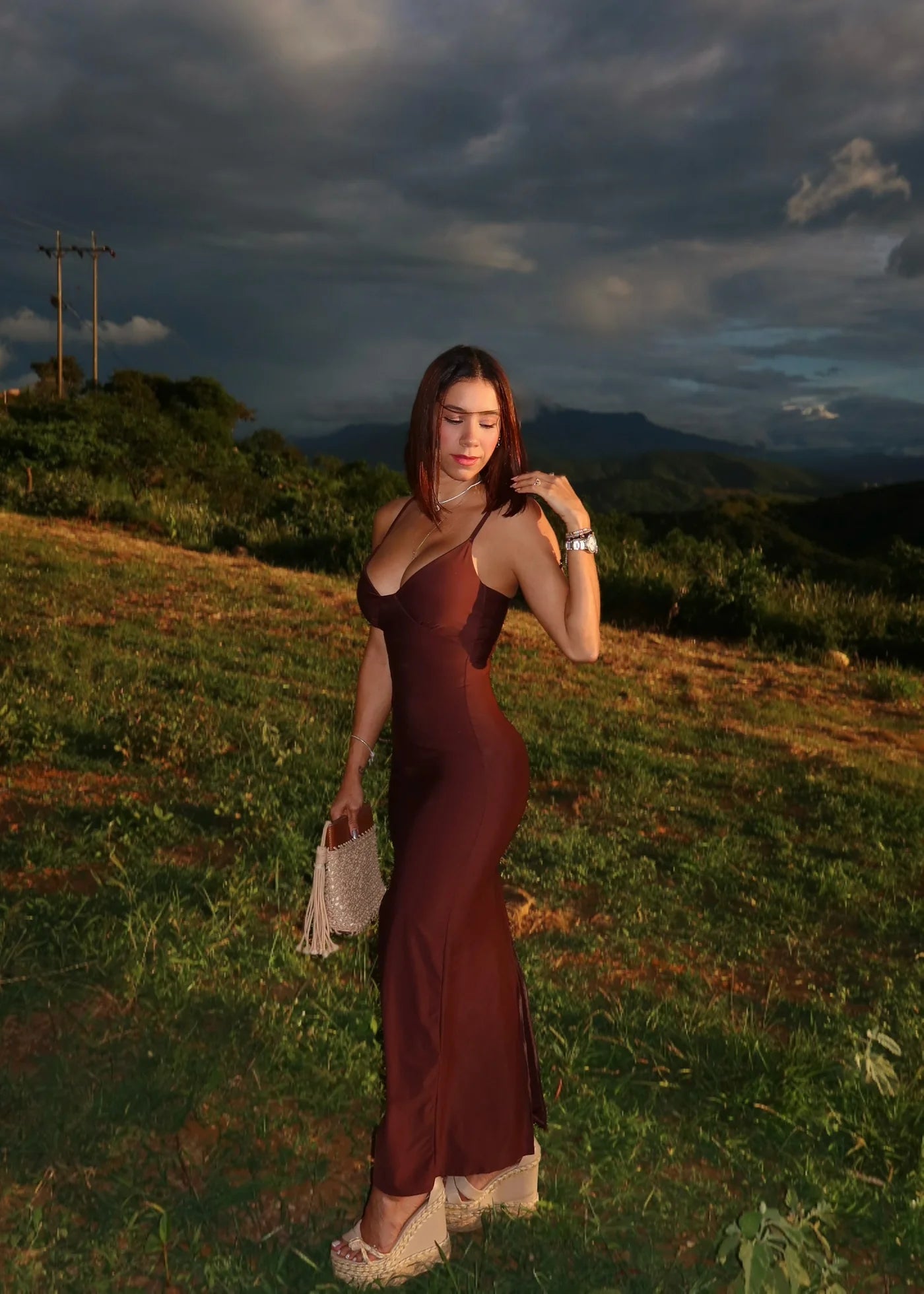 Vestido Georgina Afogato con Faja Interna