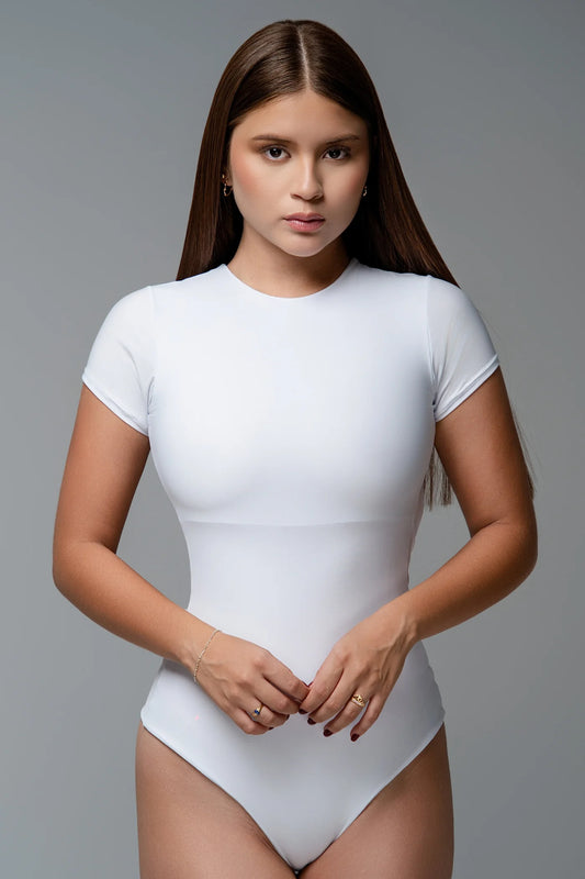 Body Olivia blanco con control de abdomen
