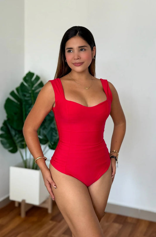 Body Luna Rojo con control de abdomen