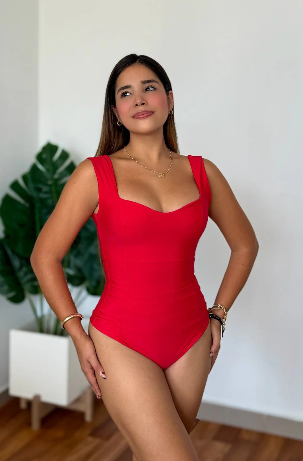 Body Luna Rojo con control de abdomen