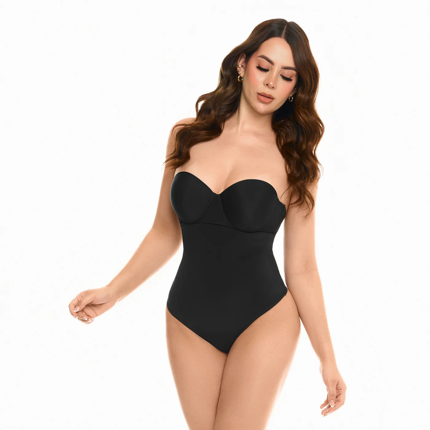 Body Tania con control de abdomen negro