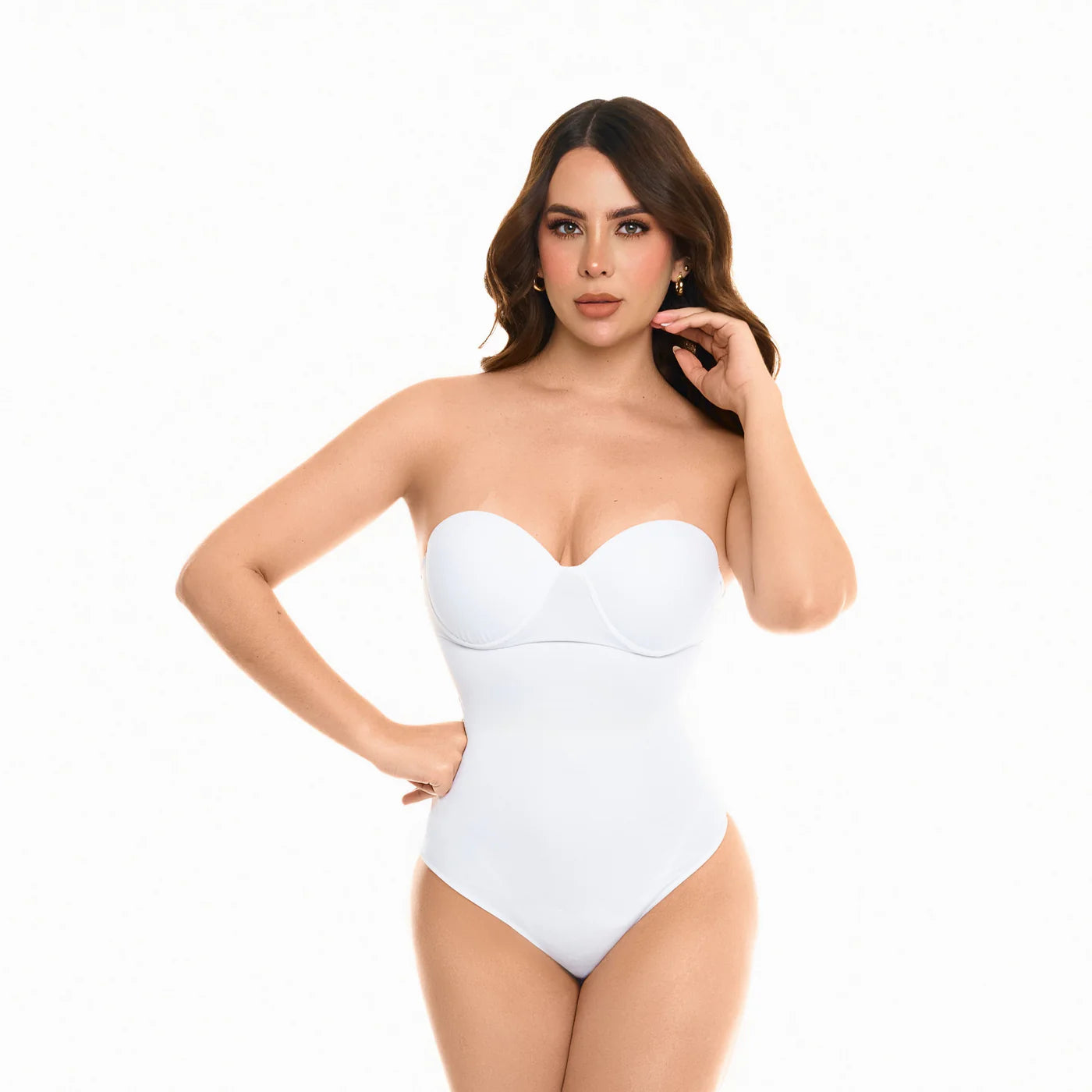 Body Tania con control de abdomen blanco